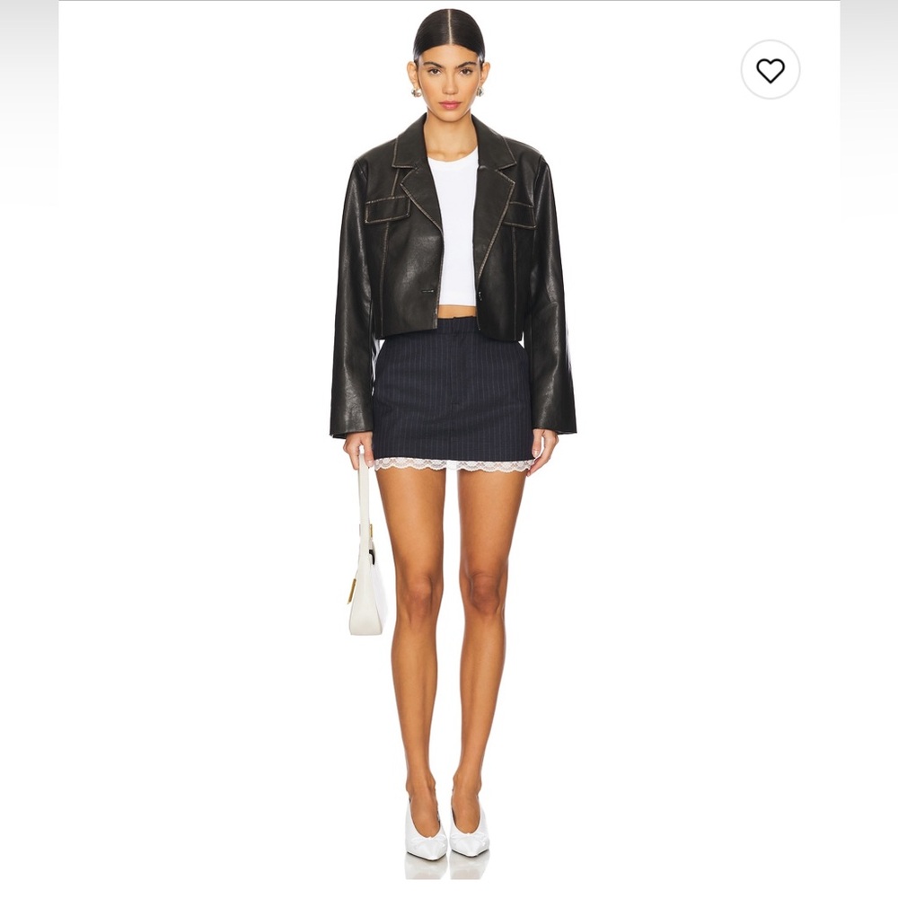 Super Down Blakely Faux Leather Jacket Sz M